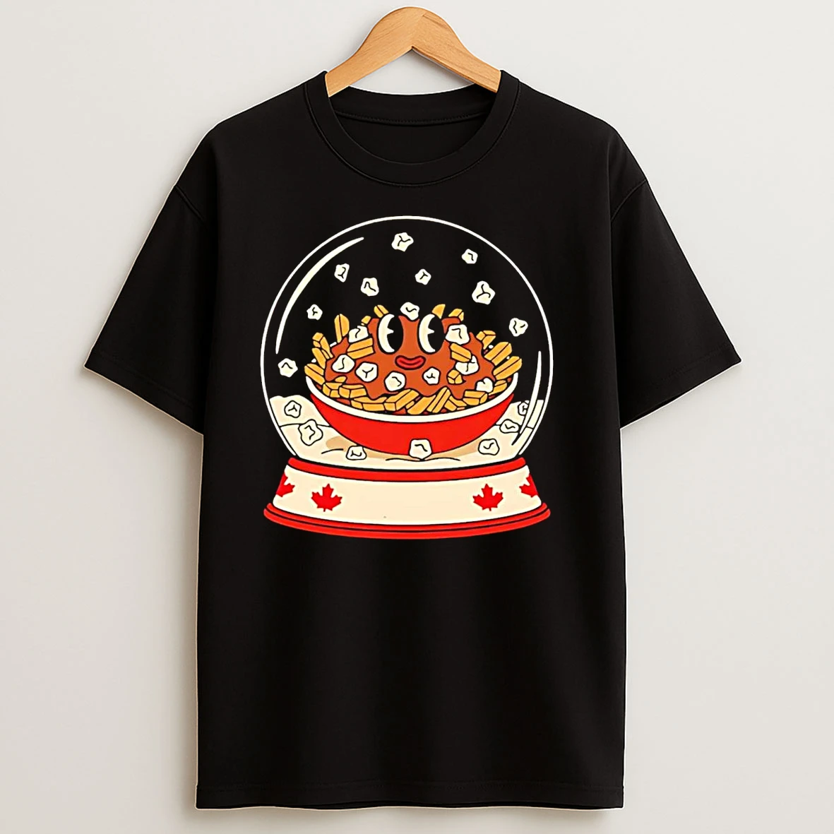 Poutine Snow Globe Christmas T Shirts