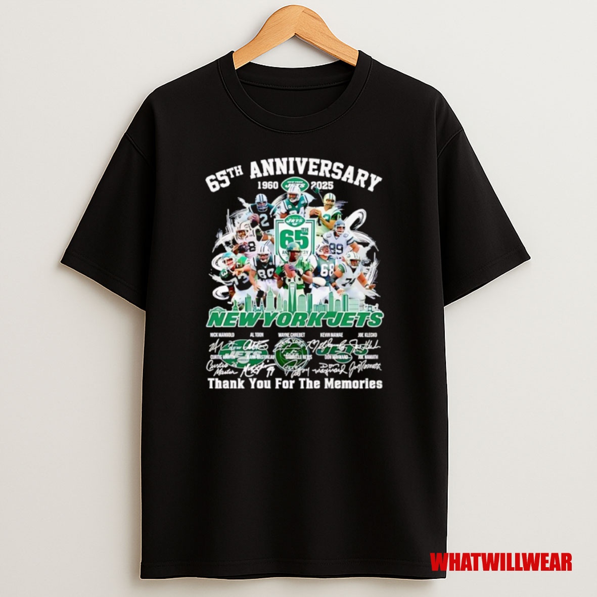 Premium 65th Anniversary 1960 2025 New York Jets Nfl Thank You For The Memories Signature Sweatshirt Tee