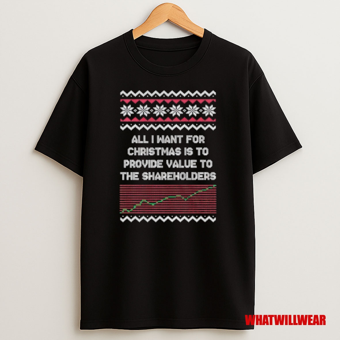 Premium All I Want For Christmas Is To Provide Value To The Shareholders Ugly Christmas Sweatshirt Tee