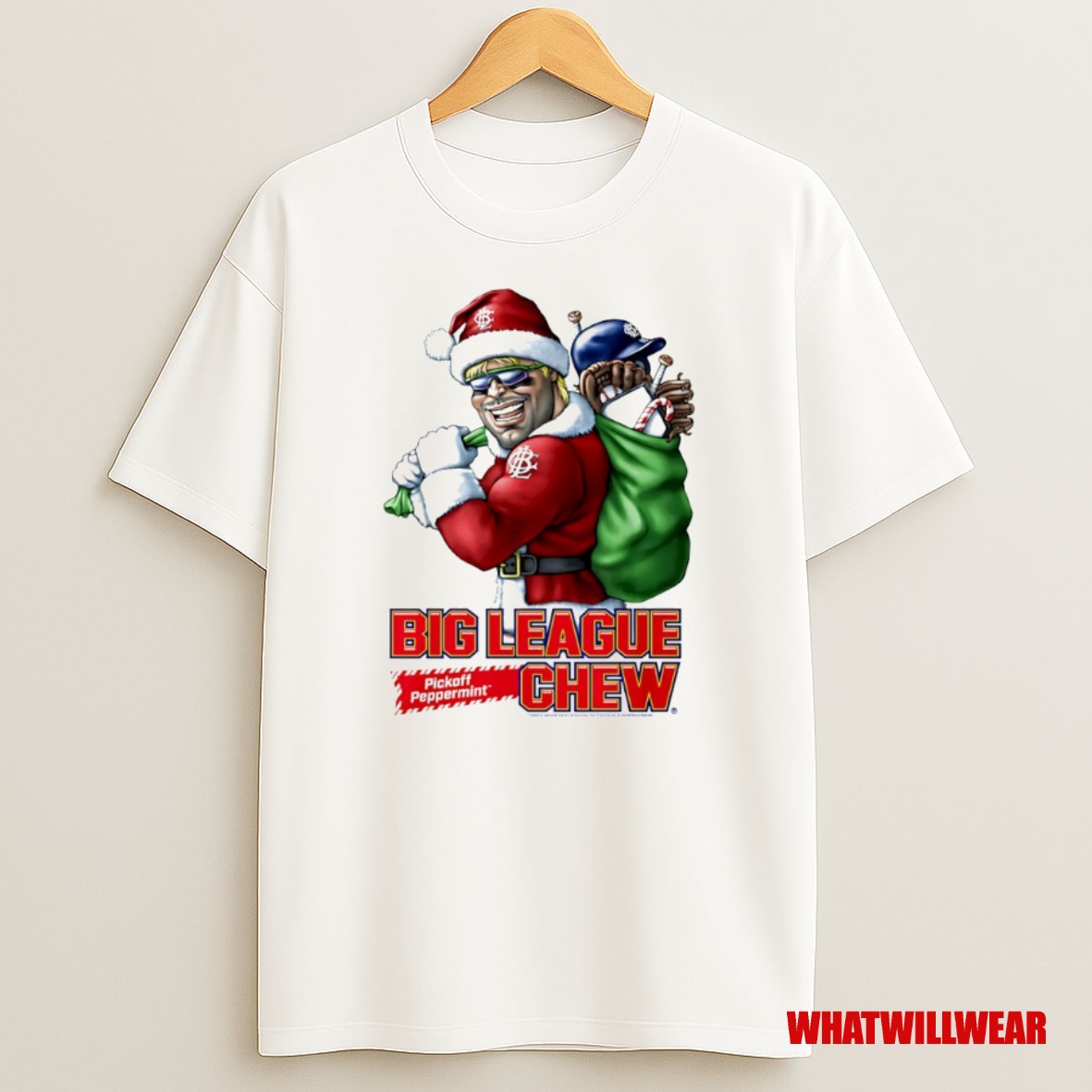 Premium Big League Chew Pickoff Peppermint Christmas Circle Sweatshirt Tee