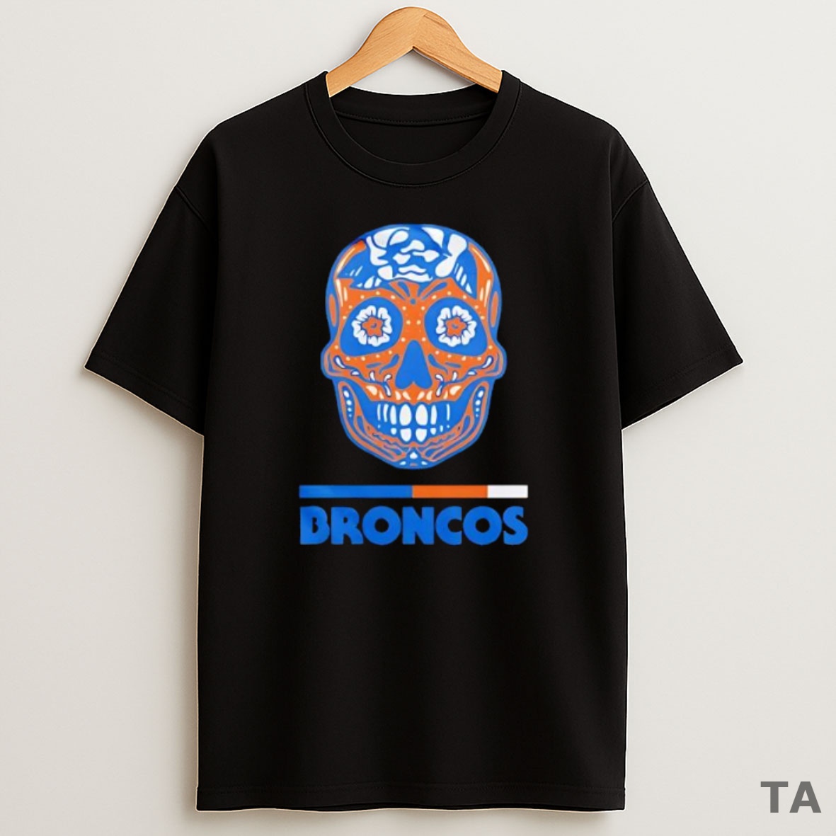 Premium Broncos Dia De Los Muertos Skull Sweatshirt Tee
