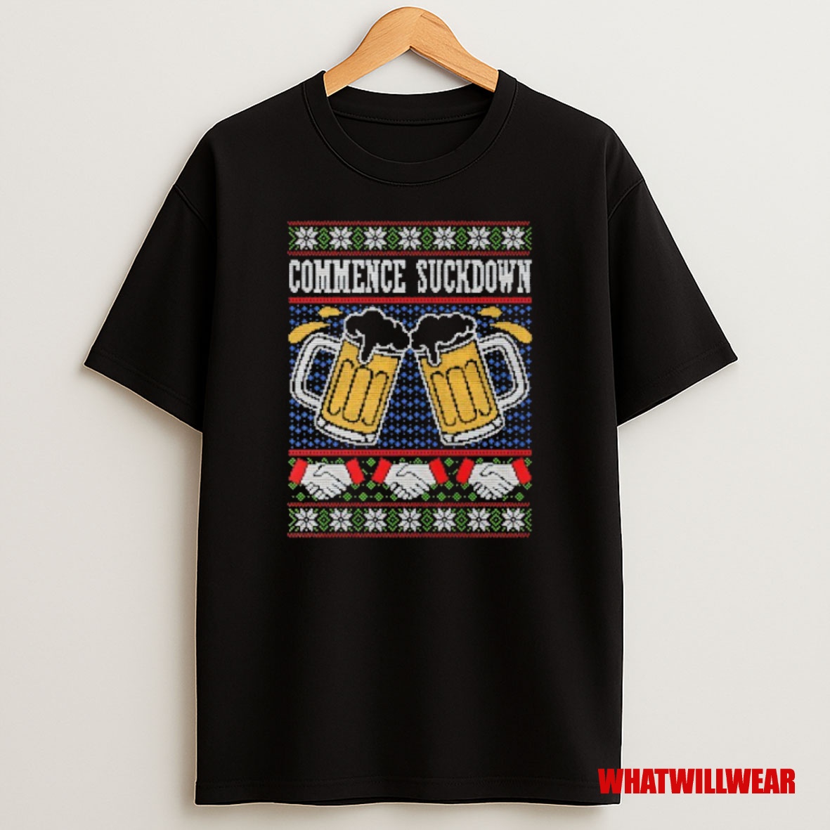 Premium Commence Suckdown Ugly Christmas Sweatshirt Tee