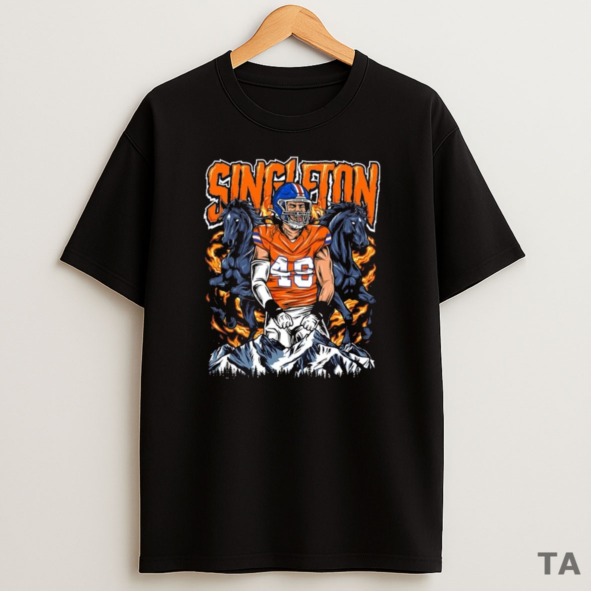 Premium Denver Broncos Linebacker Alex Sing Number 49 Fanart Sweatshirt Tee