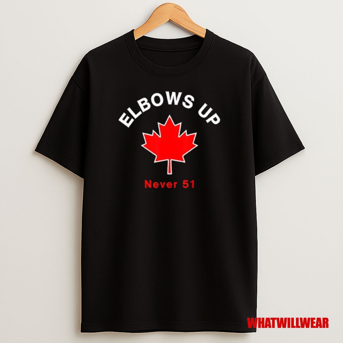 Premium Elbows Up Never 51 Canada Flag Stand Strong Sweatshirt Tee
