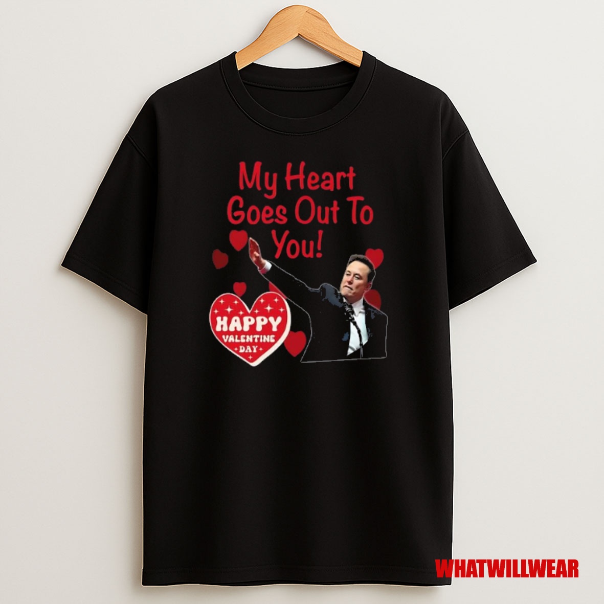 Premium Elon Musk My Heart Goes Out To You Happy Valentine Day Sweatshirt Tee