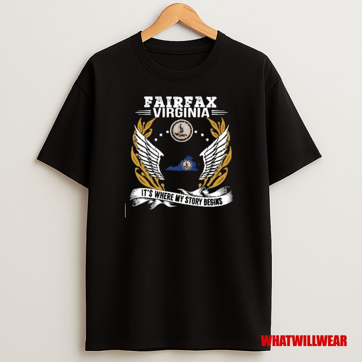 Premium Fairfax Virginia Its Where My Story Begins Sweatshirt Tee