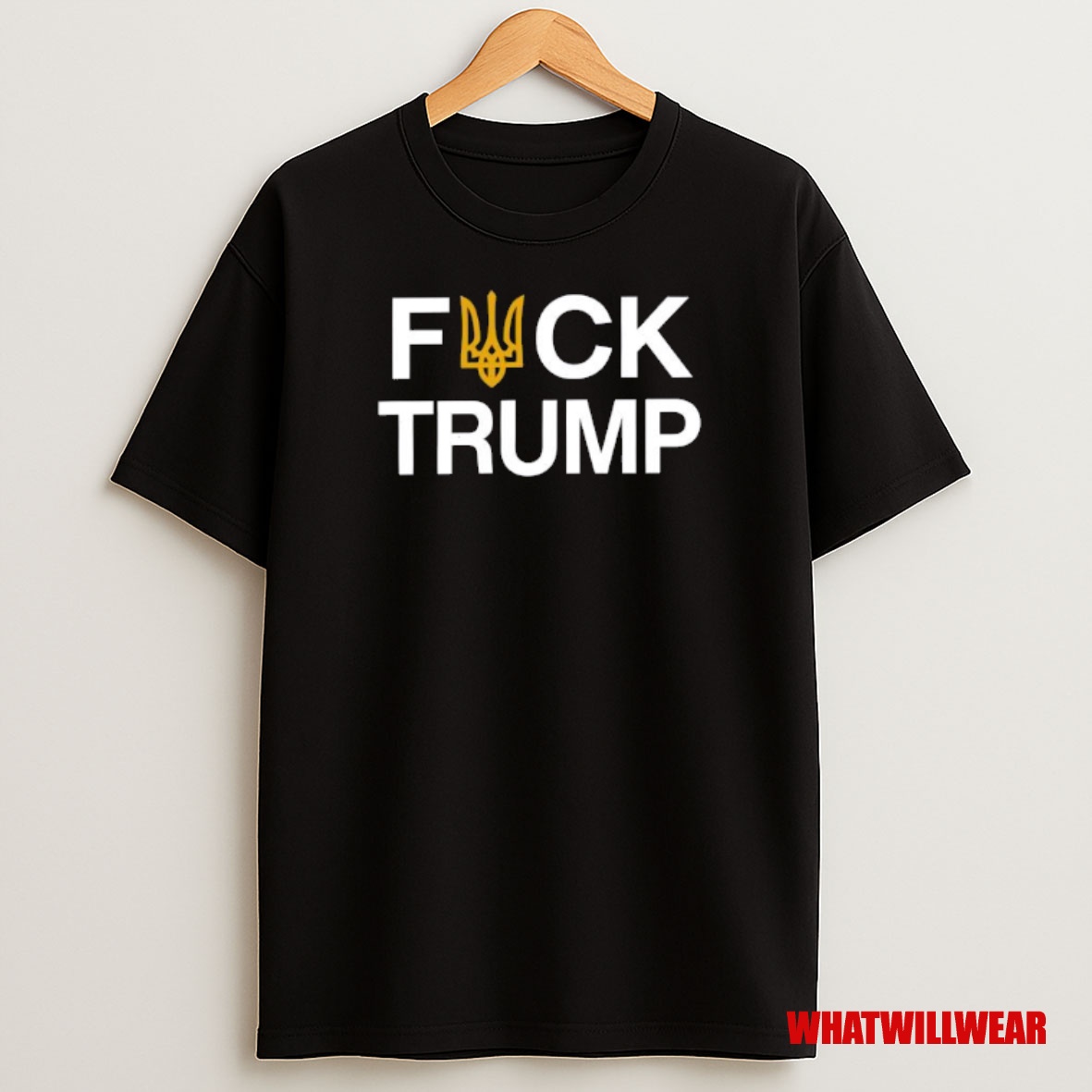 Premium Fck Trump Zelensky Ukrainian Flag Trident Sweatshirt Tee