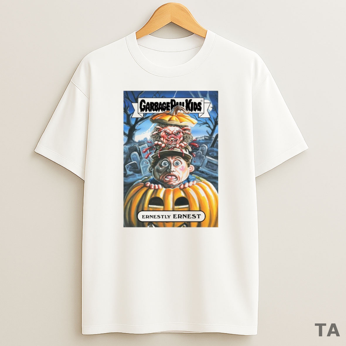 Premium Garbage Pail Kids Ernest Scared Stupid Earnestly Ernest Card Sweatshirt Tee