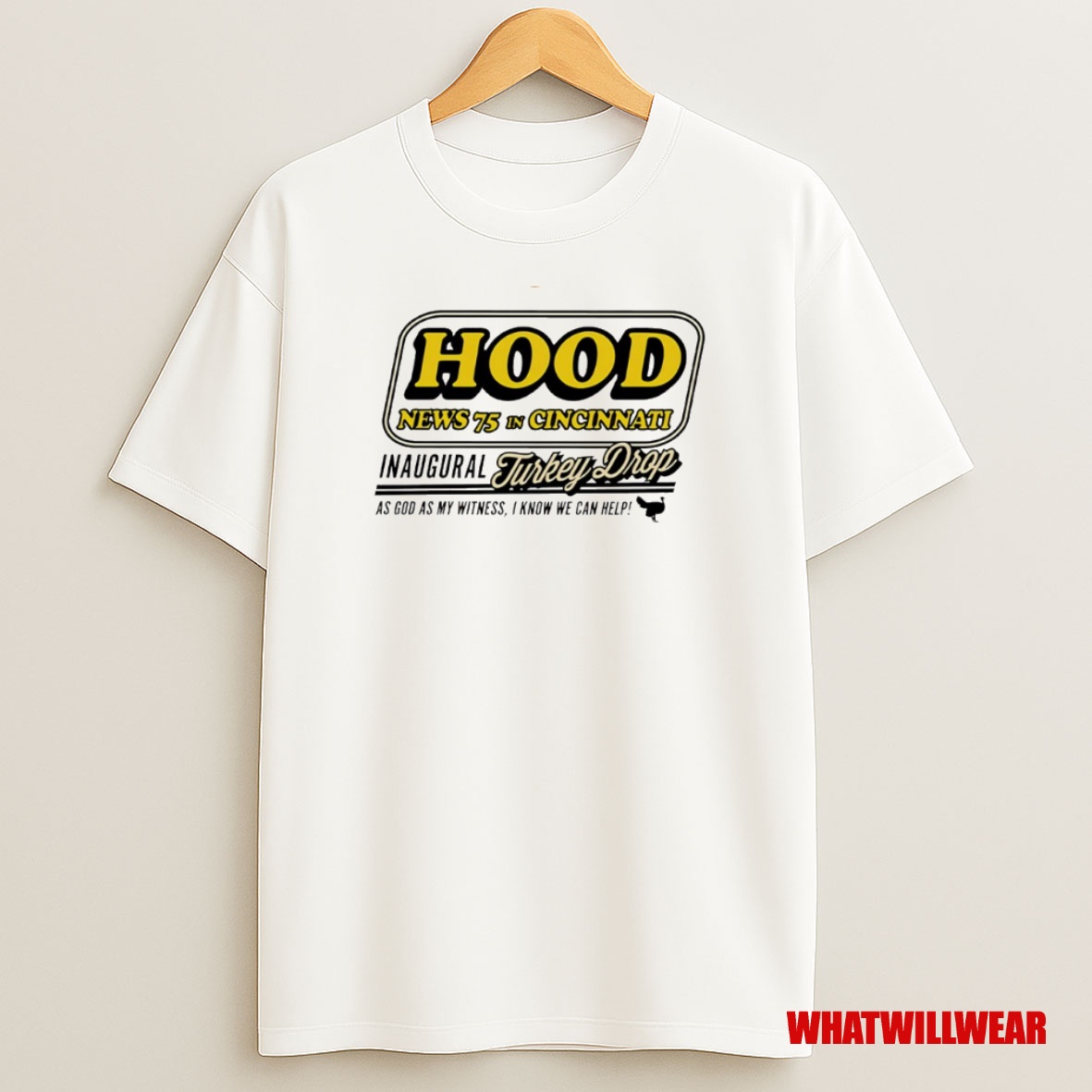 Premium Hood News 75 In Cincinnati Inaugural Turkey Drop Circle Sweatshirt Tee