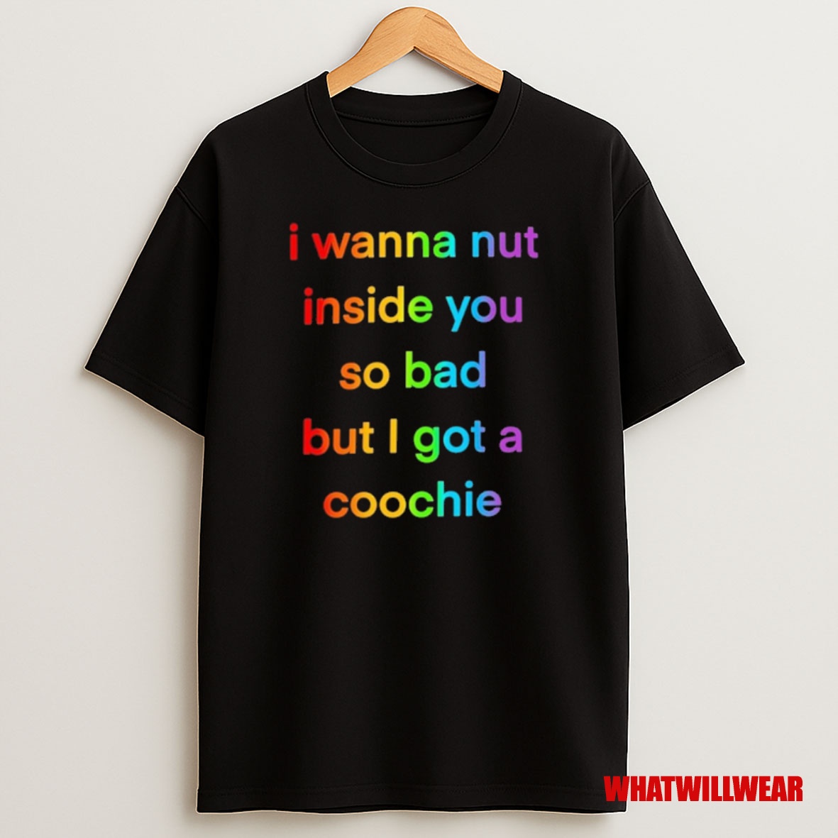 Premium I Wanna Nut Inside You So But I Got A Coochie Rainbow Sweatshirt Tee
