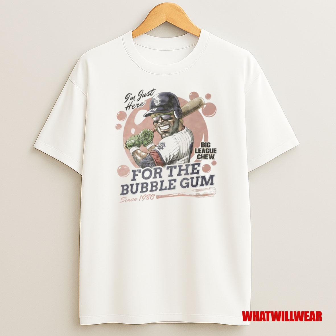 Premium Im Just Here For The Bubble Gum Big League Chew Circle Sweatshirt Tee
