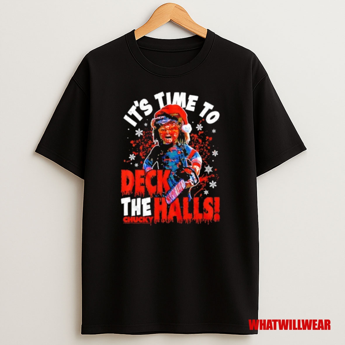 Premium Its Time To Deck The Halls Chucky Christmas Sweatshirt Tee