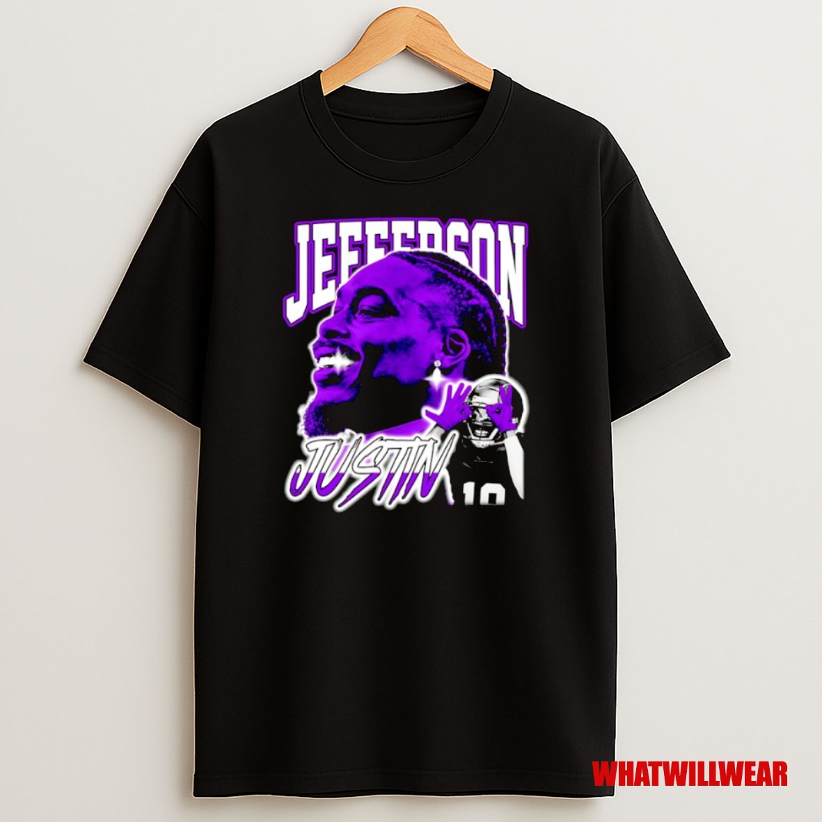 Premium Justin Jefferson Big Head Minnesota Vikings Nfl Graphic Sweatshirt Tee