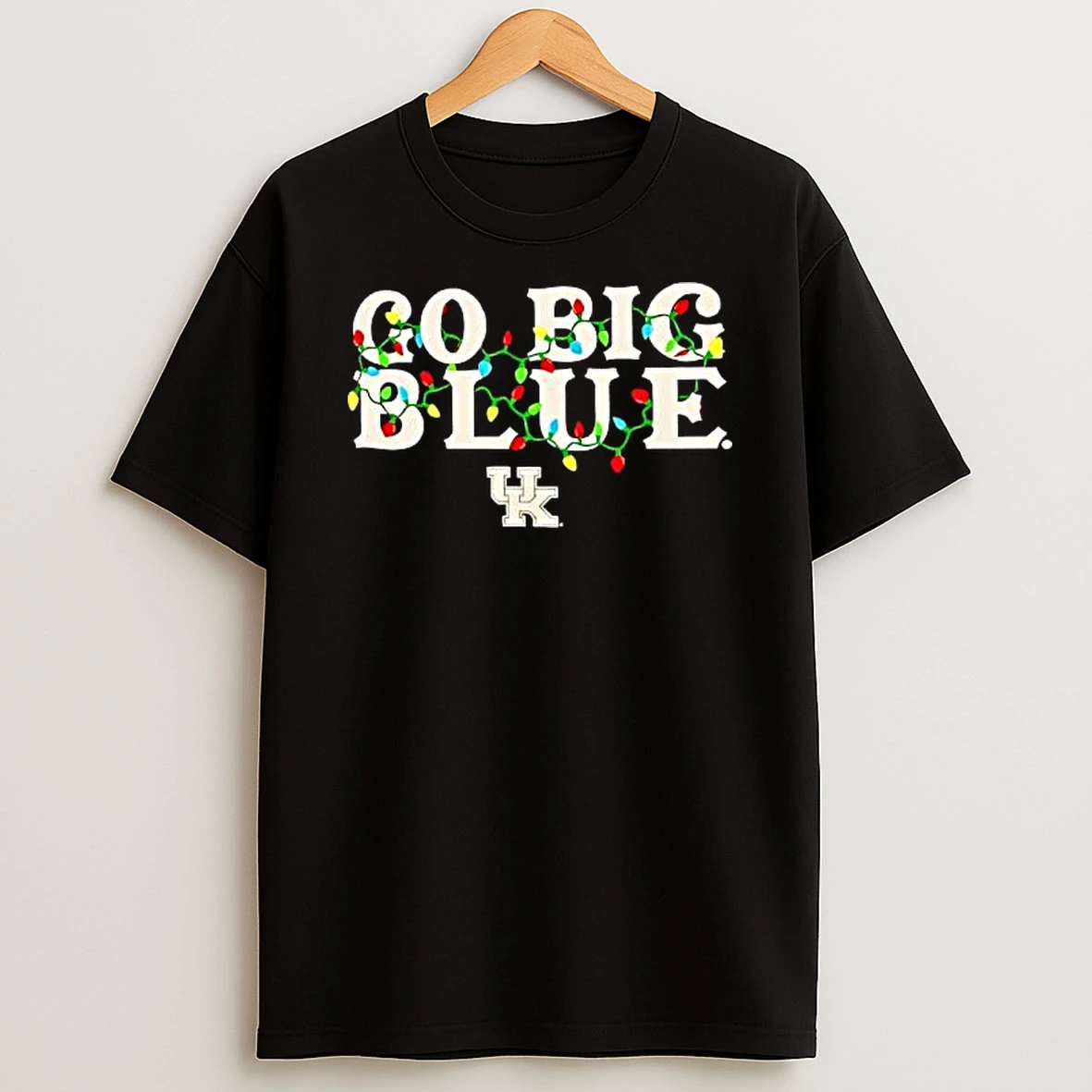 Premium Kentucky Wildcats Go Big Blue String Lights Christmas Shirts