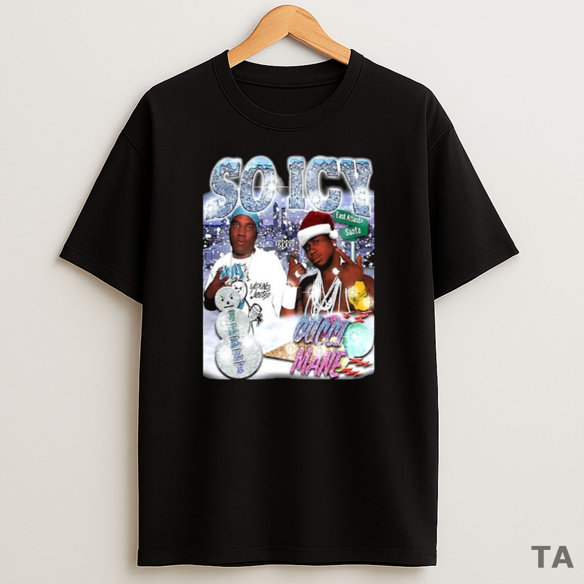 Premium Mane So Icy Diamond Snowman Christmas Sweatshirt Tee