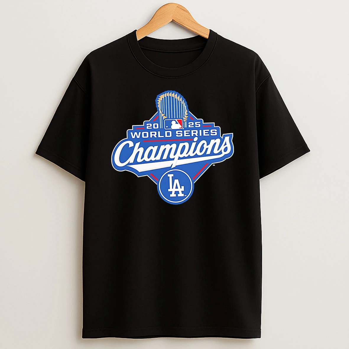 Premium Mens Los Angeles Dodgers 2025 World Series Champions Logo Shirts