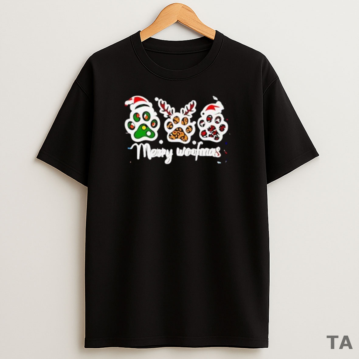 Premium Merry Woofmas Dog Paw Christmas Cute Sweatshirt Tee