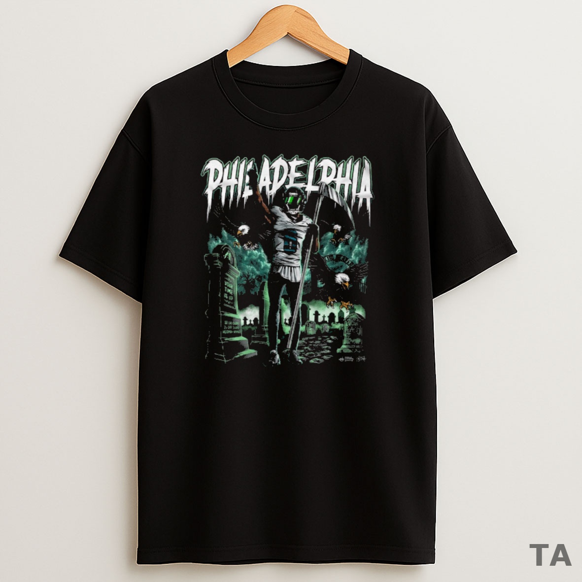 Premium Philadelphia Eagles Nfl Devonta Smith Your Time Is Up Slim Reaper Sweatshirt Tee