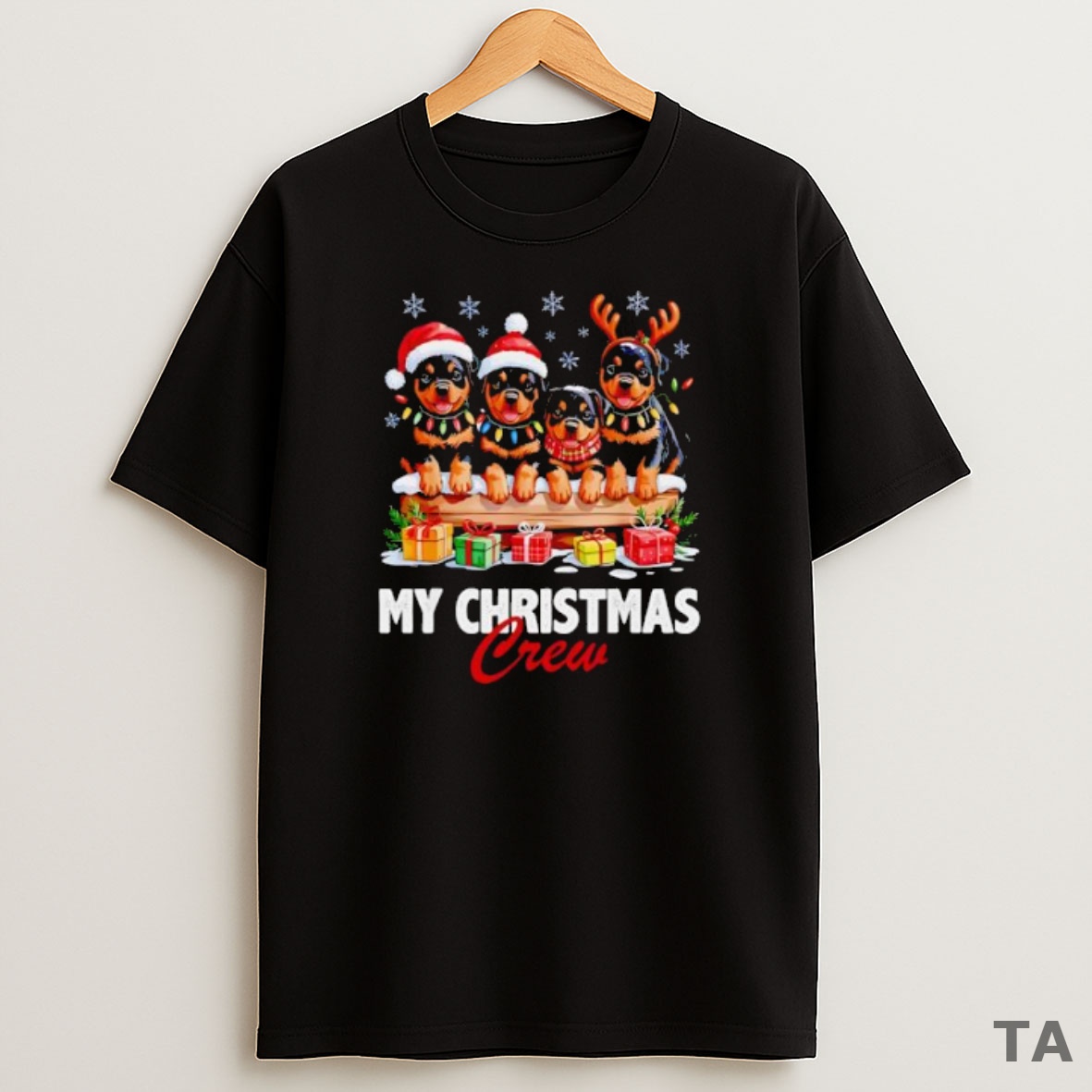 Premium Rottweiler Christmas Crew Funny Dog Lovers Holiday Sweatshirt Tee