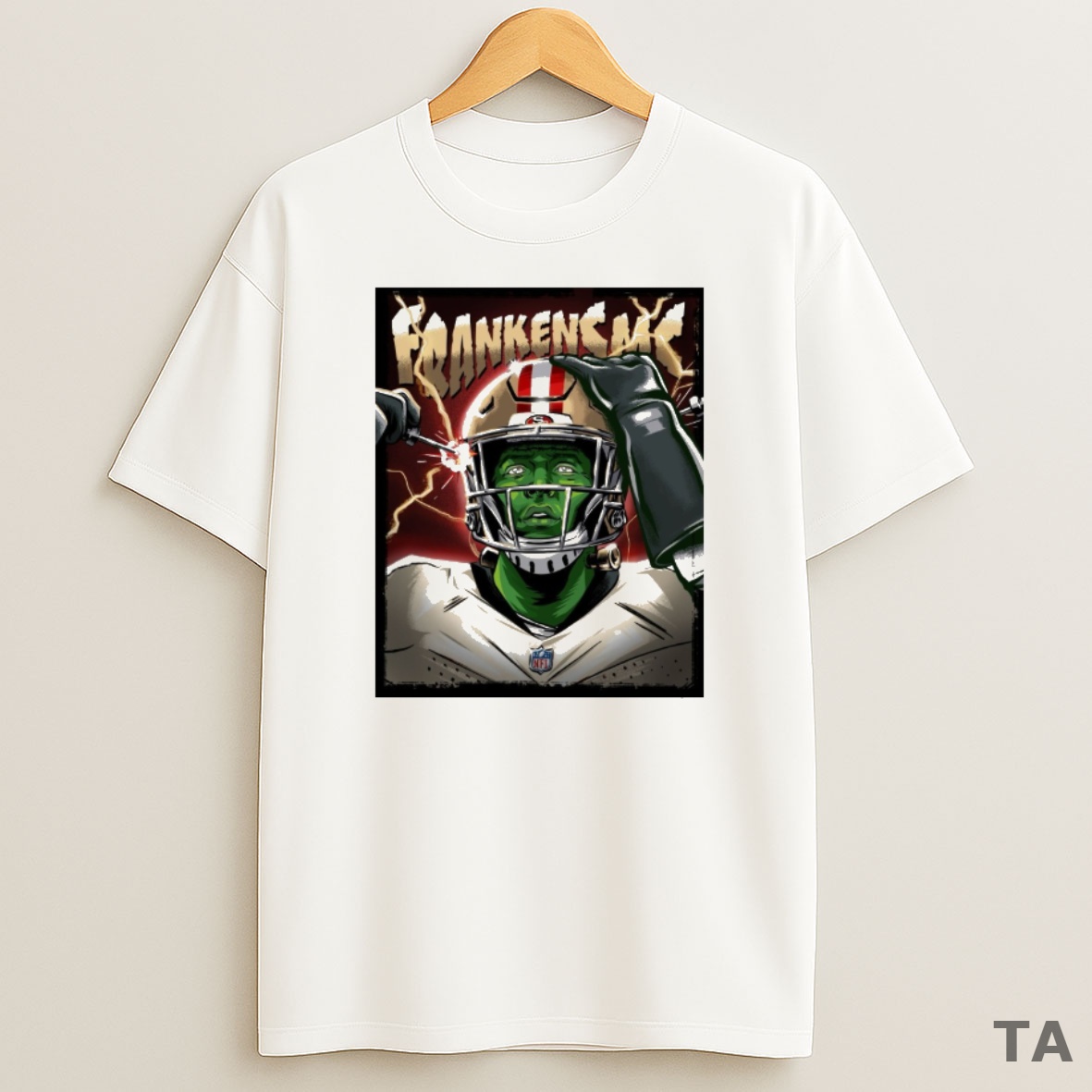 Premium San Francisco 49ers Christian Mccaffrey Frankenstein Monster Sweatshirt Tee