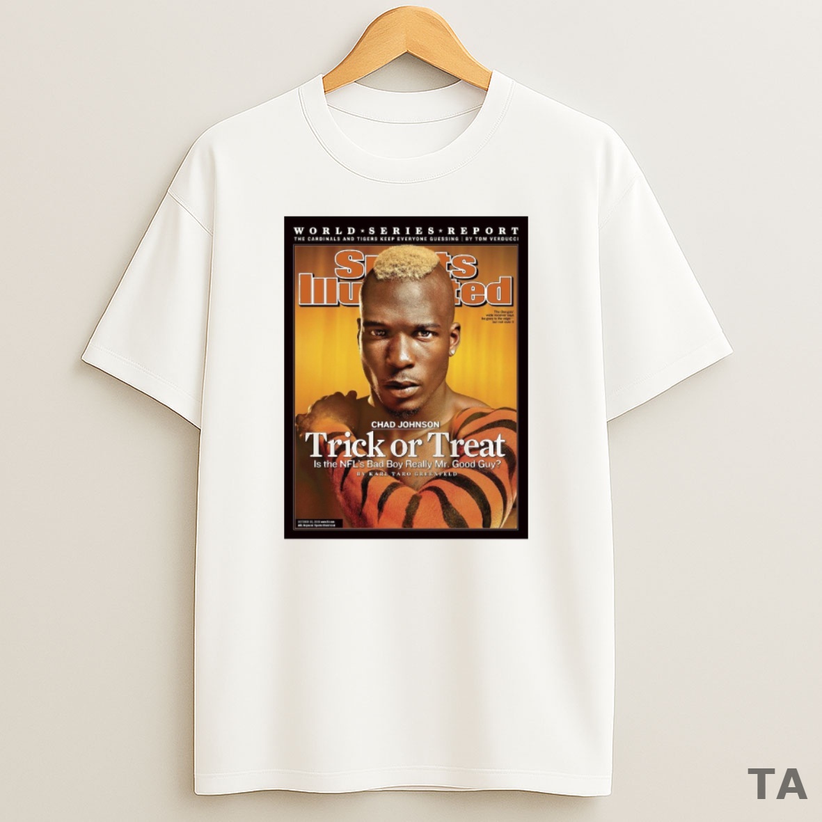Premium Sports Illustrated Chad Johnson Trick Or Treat Is The Nfls Bad Boy Really Mr Sweatshirt Tee