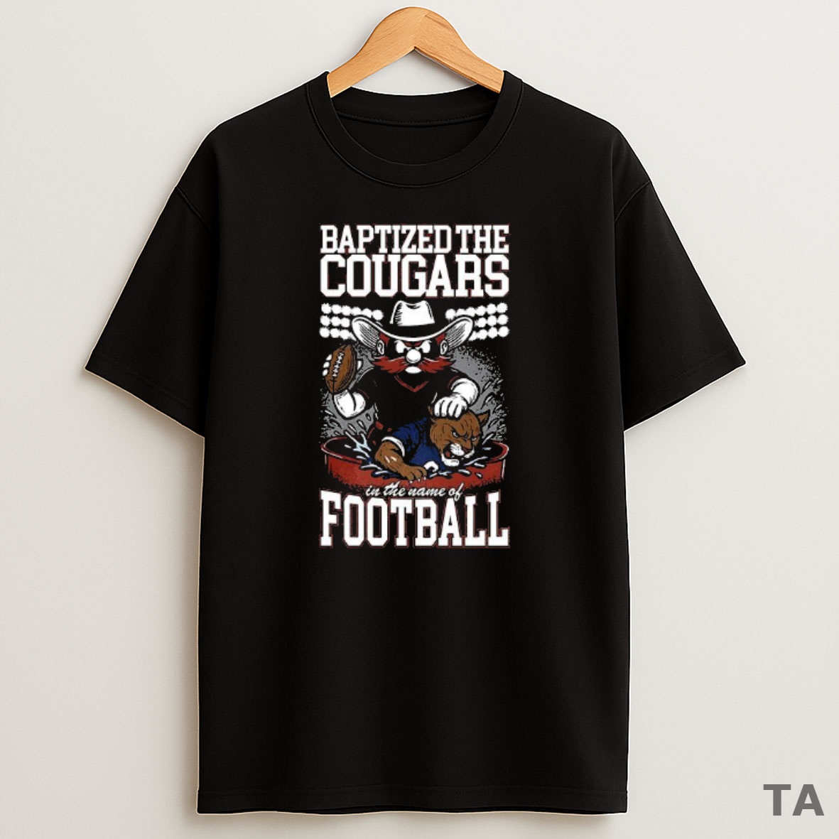 Premium Texas Tech Red Raiders Vs Byu Cougars Baptized The Cougars Sweatshirt Tee