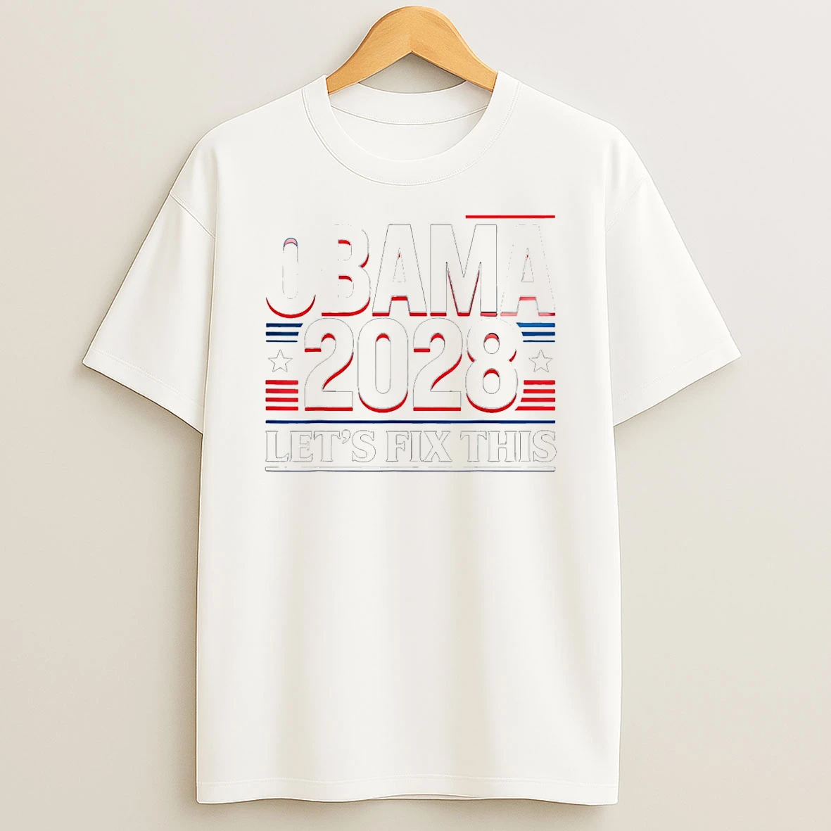 President Barack Obama 2028 Portrait Patriotic Democrat Usa Shirts