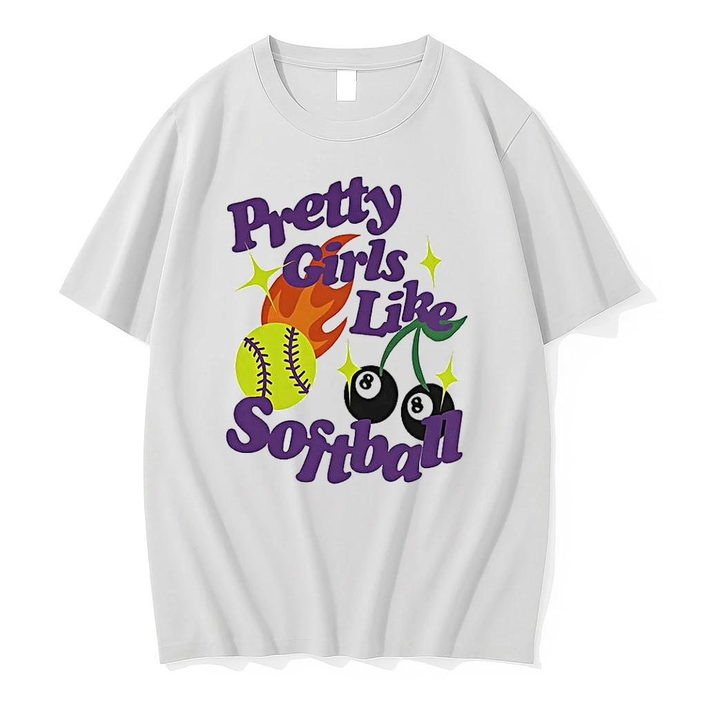 Pretty Girls Like Softball Tennis Shirts