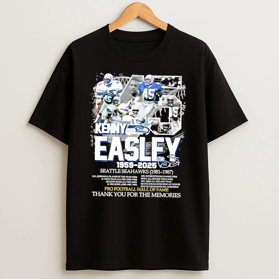 Pro Football Hall Of Fame Seattle Seahawks Kenny Easley 1959 2025 Signature Shirts
