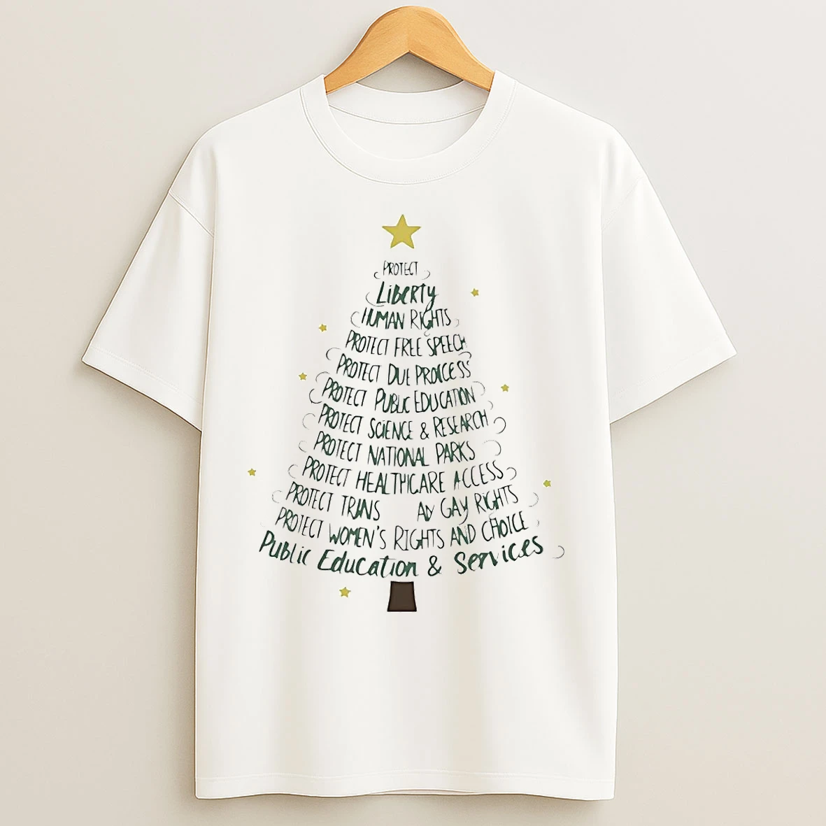 Protect Democracy Christmas Tree T Shirts