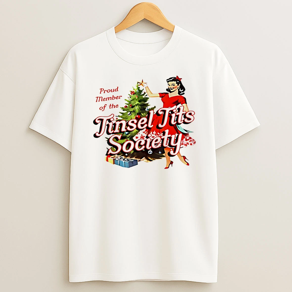Proud Member Of Tinsel Tits Society Lady Christmas Shirts