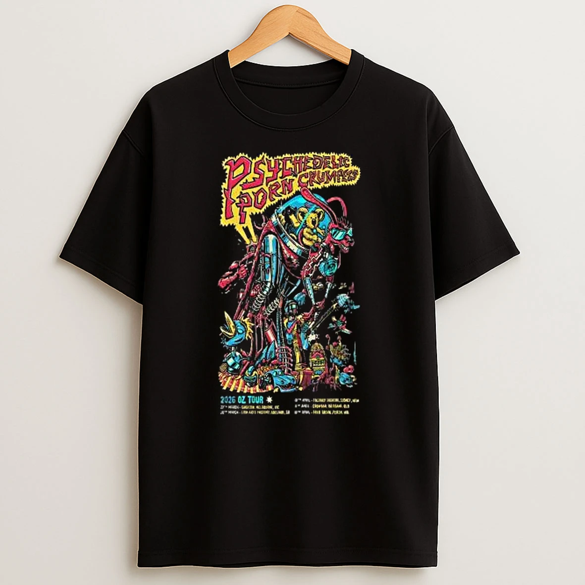 Psychedelic Porn Crumpets Oz Tour 2026 Shirts