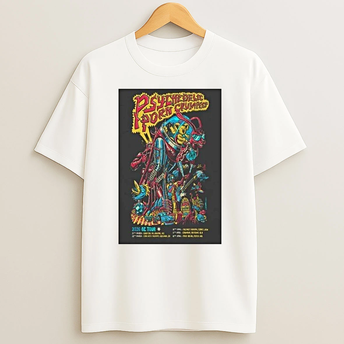 Psychedelic Porn Crumpets Oz 2026 Tour Shirts