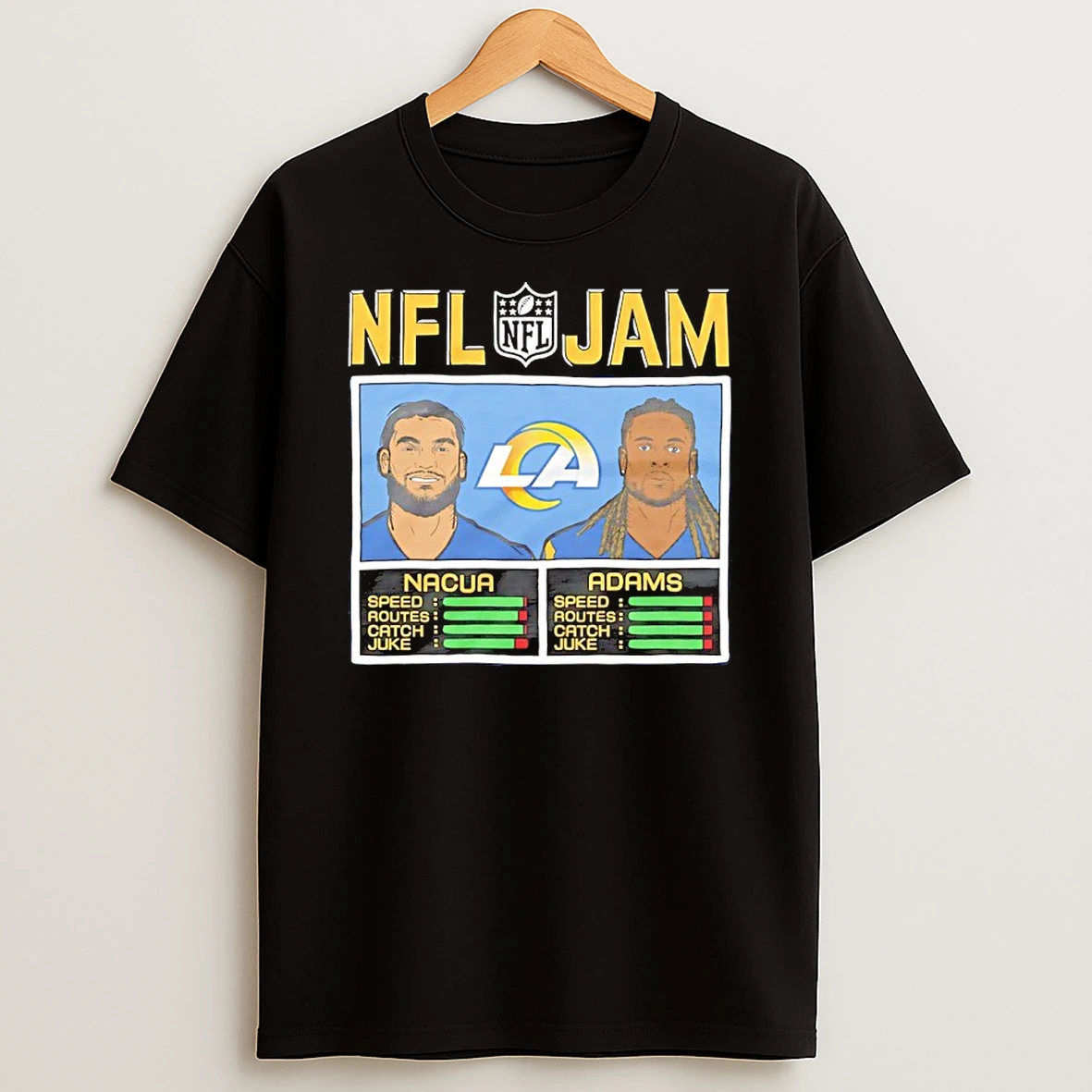 Puka Nacua And Davante Adams Nfl Jam Los Angeles Rams Shirts