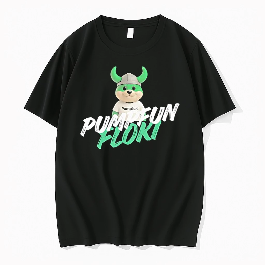 Pumpfun Floki Viking Helmet Graphic Shirts