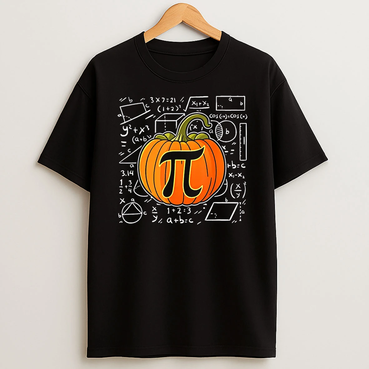 Pumpkin Pie Math Funny Halloween Thanksgiving Pi Day Shirts