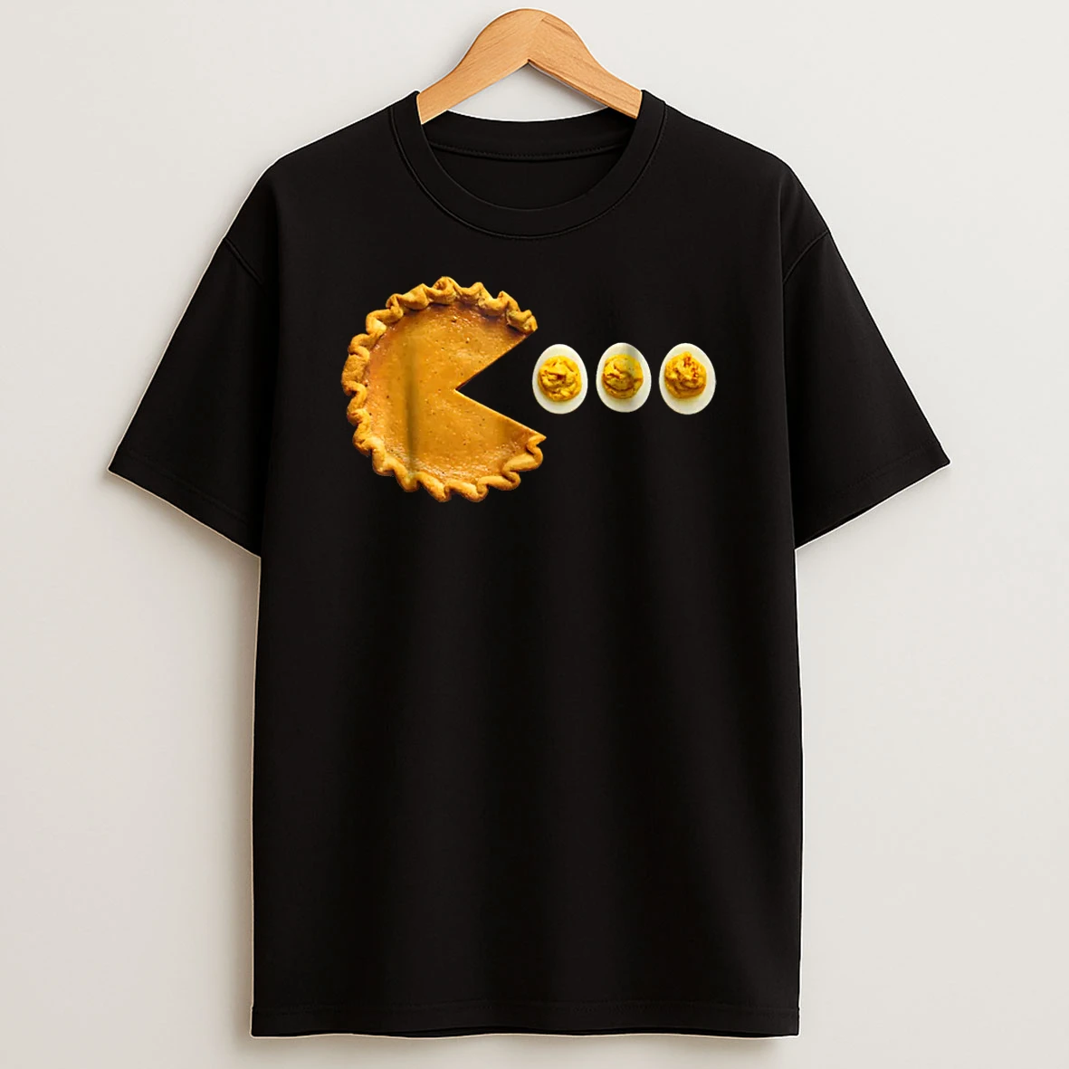 Pumpkin Pie Thanksgiving Day Funny Pumpkin Pie Eating Eggs Shirts