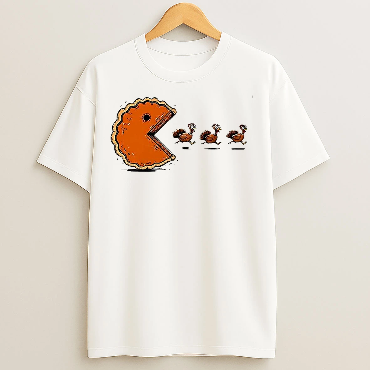 Pumpkin Pie Turkey Funny Fall Thanksgiving Game T Shirts