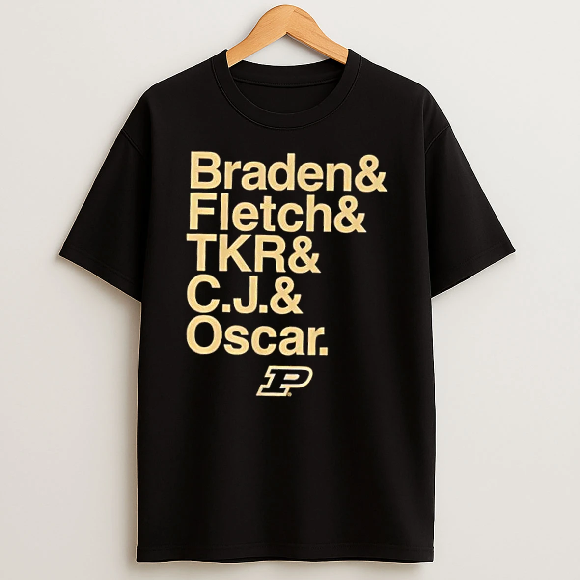 Purdue Boilermakers Ampersand Stars 2025 26 Braden Fletch Tkr C J And Oscar Shirts