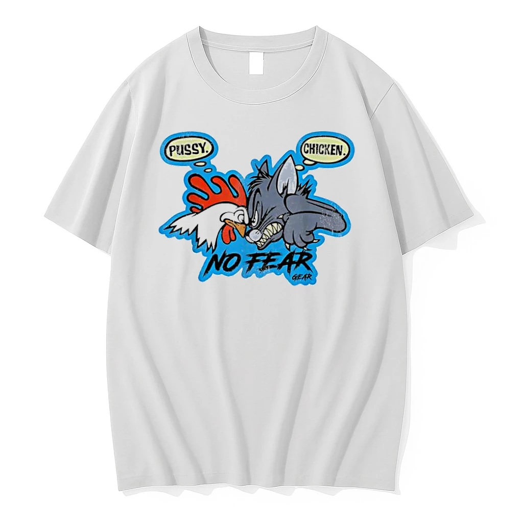 Pussy Chicken No Fear Gear Cartoon Shirts