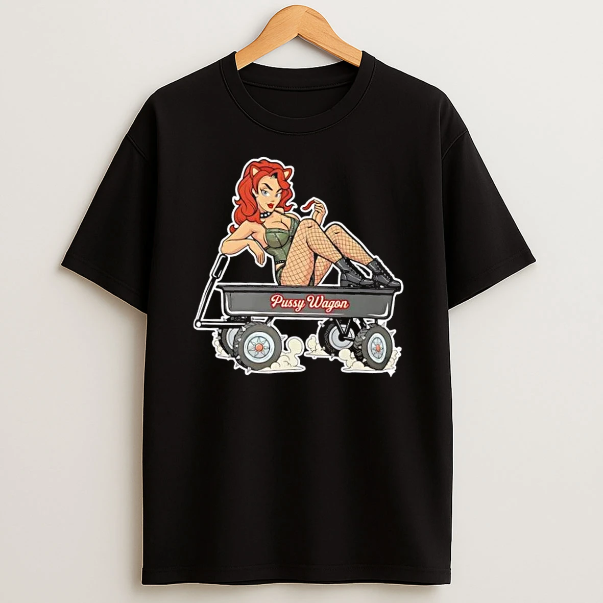 Pussy Wagon Pin Up Adult Humor Shirts