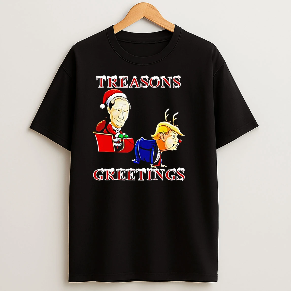Putin Vs Donald Trump Treasons Greetings Merry Christmas Meme Shirts