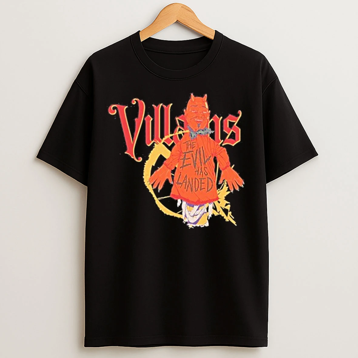 Qotsa The Evil Has Landed Brown T Shirts