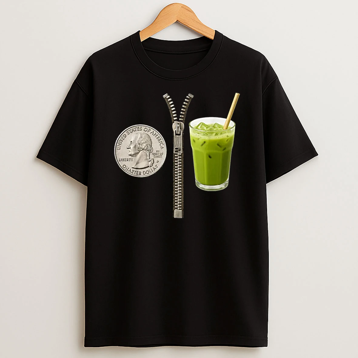 Quarter Zips And Matcha Funny Meme Saying Shirts