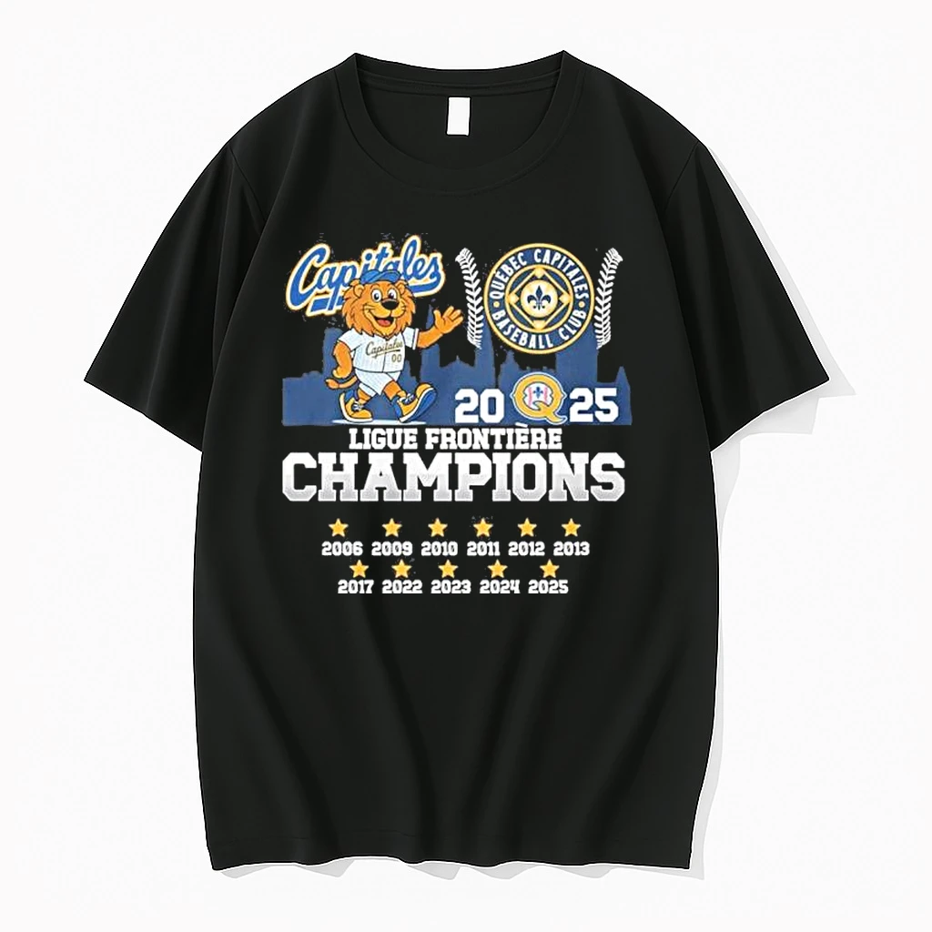 Quebec Capitales Baseball 2025 Ligue Frontiere Champions Shirts