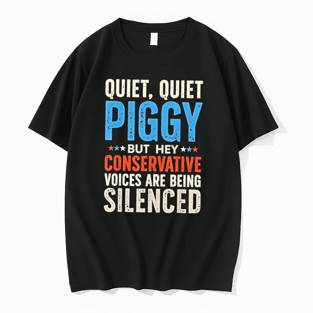 Quiet Piggy Conservative Voices Silenced Sarcastic Shirts