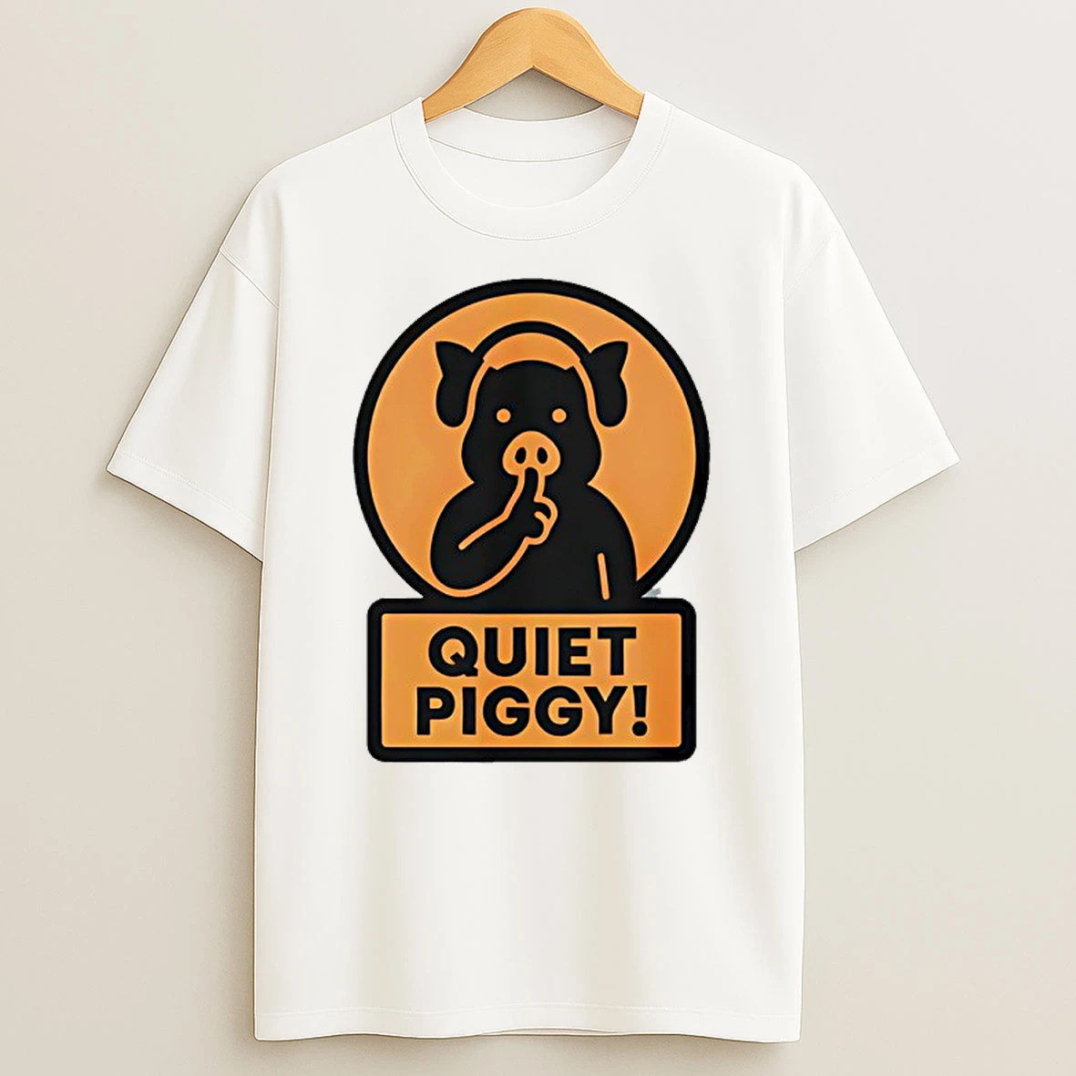 Quiet Piggy Humorous Potus Trump Presidential Saying Shirts