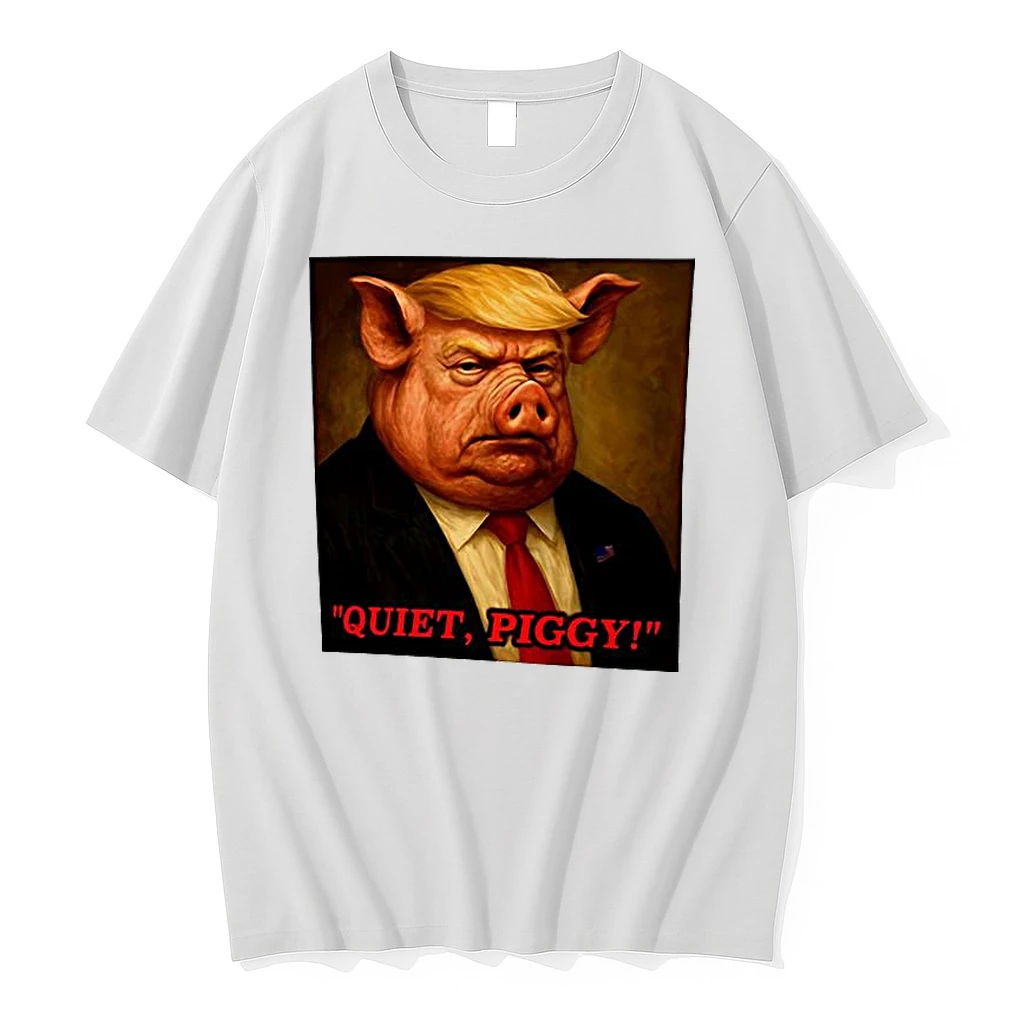 Quiet Piggy Portrait Trump Pig Meme Shirts