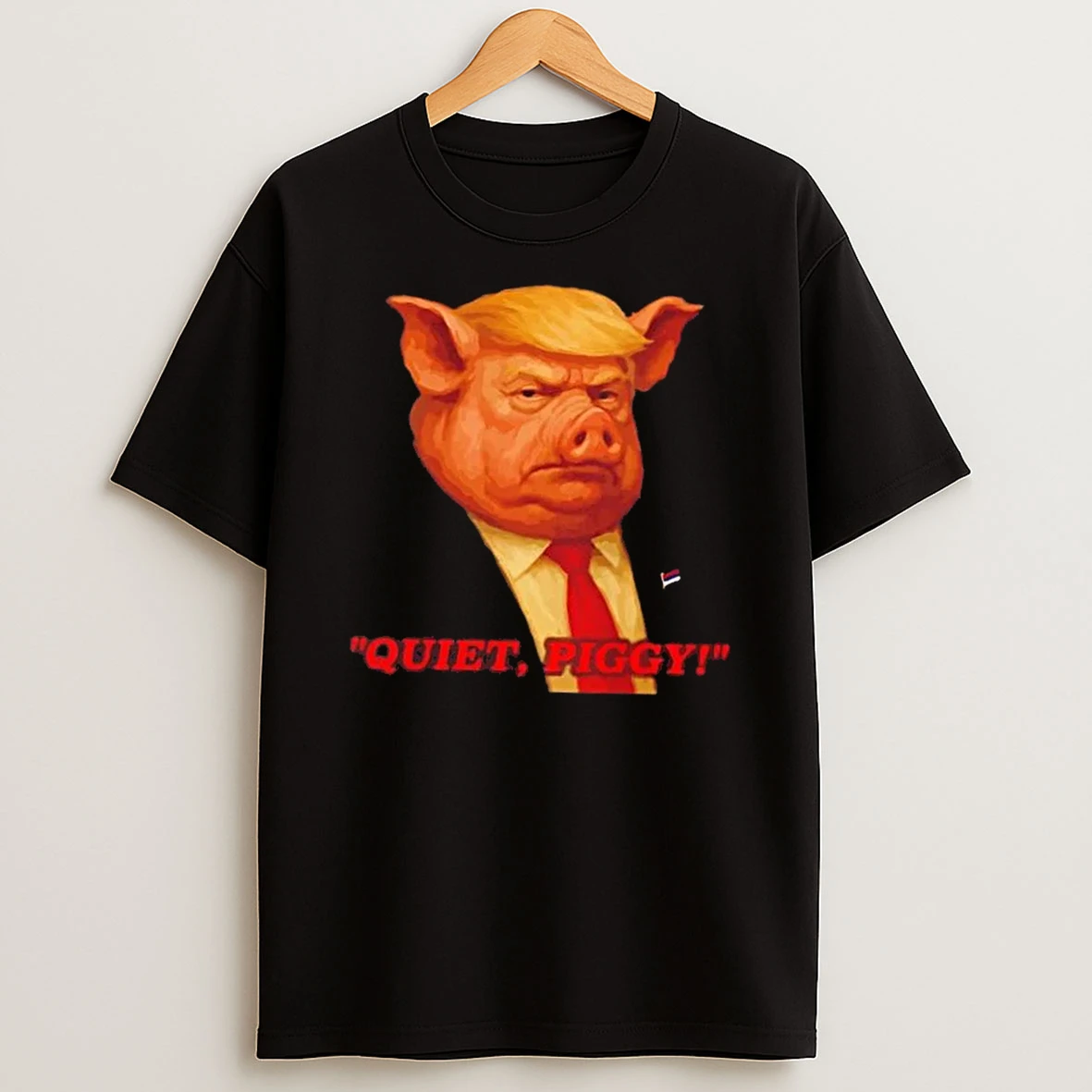 Quiet Piggy Trump Hair Funny Shirts