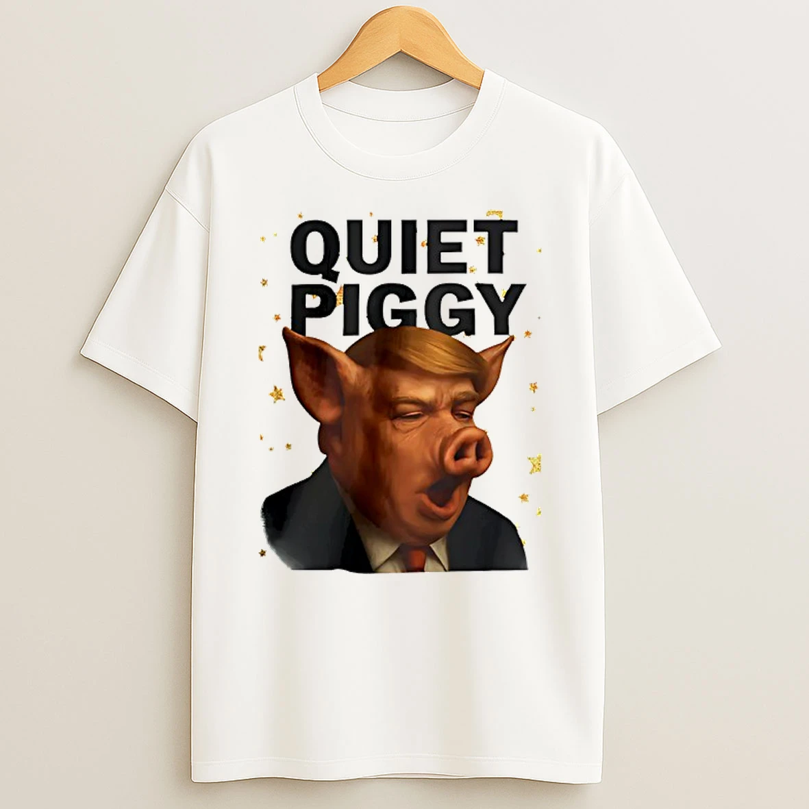 Quiet Piggy Trump X Pig Head Meme Shirts